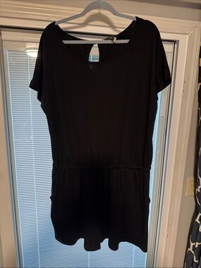 Nemidor Black Short Sleeve Drawstring Romper